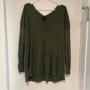 TOPSHOP Green V-Neck Top/Tunic